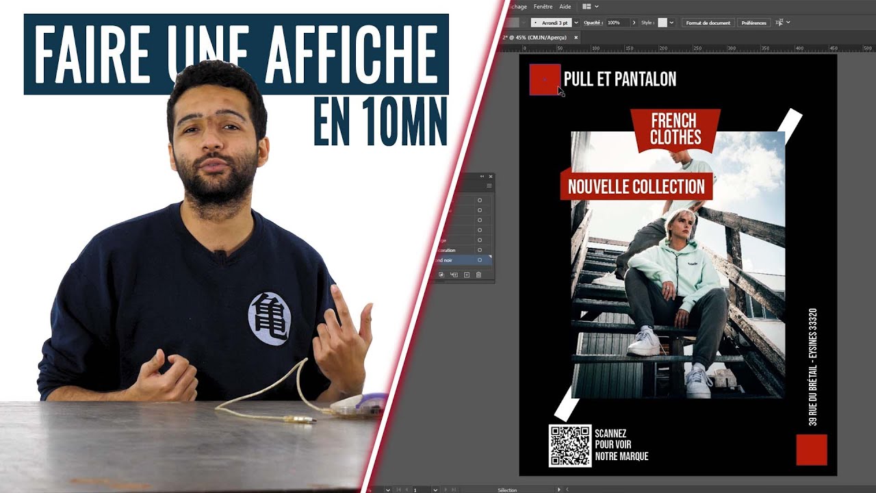 Créer une affiche publicitaire en 10 min !