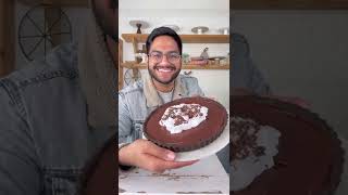 Eggless No-Bake Chocolate Tart | NO OVEN, Quick Chocolate Dessert Recipe #SHORTS screenshot 1