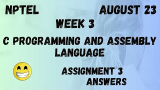 Assignment 3 | C Programming And Assembly Language Week 3 | NPTEL @HanumansView