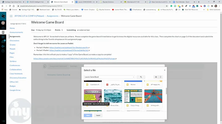 How to Upload a Google Drive Assignment in Canvas