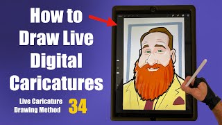 How to Draw Live Digital Caricatures with Procreate: episode 34