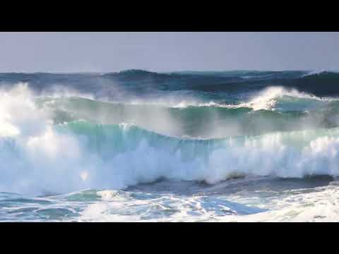 Outer Hebrides Storm Winter Waves, Isle of South Uist, 4k