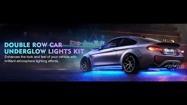 Xprite Double Row RGB LED Car Underglow Bluetooth Lights Strip