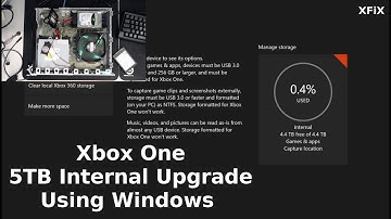 Xbox One 5TB Internal Hard Drive Upgrade Using Windows Script 6.1