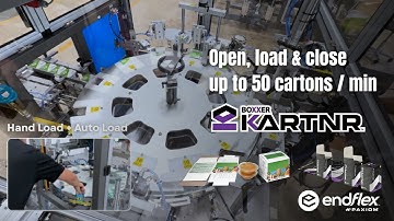 Kartnr V Vertical Cartoner to Open Load & Close up to 50 Cartons per minute