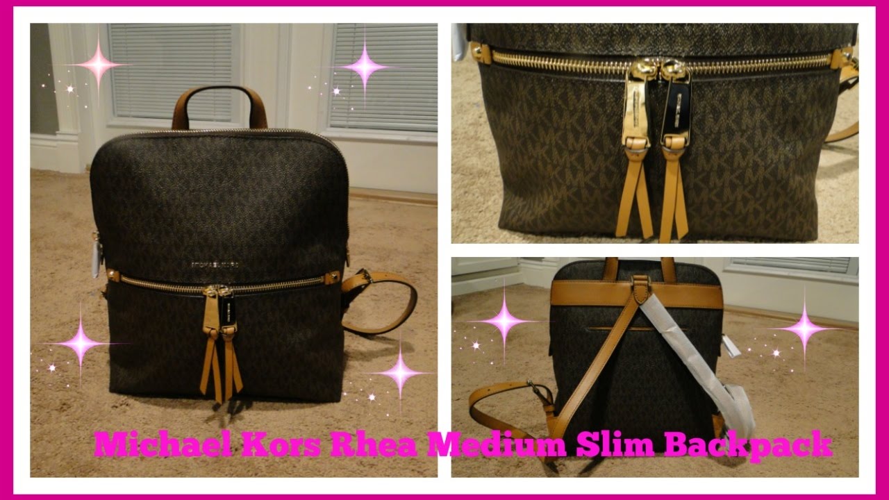 mk rhea medium slim backpack