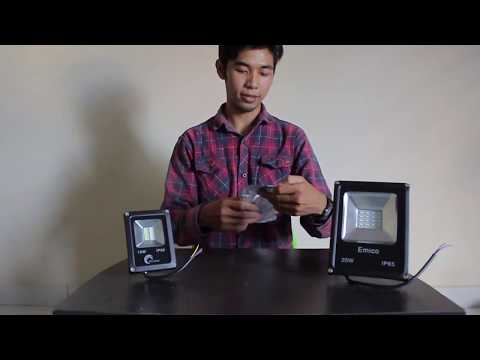 tutorial memasang lampu sorot LED 20watt || LED Floodlight. 