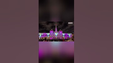 Trình diễn 3D mapping tuyệt đẹp tại trụ sở UBND TP Hồ Chí Minh mừng đại lễ 30/4. #shorts