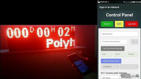 Wireless Timer with Scrolling LED using ESP8266 Arduino