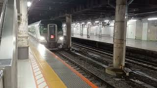 JR東日本E257系5500番台宮オオOM-55編成始発電車高崎線特急あかぎ5号高崎行き上野駅(JU02)19時00分発車