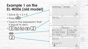 Using the Solve function on the Sharp EL-W506T Advanced Scientific Calculator