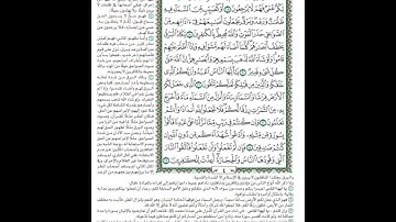 الصفحة ٤ من المصحف الشريف برواية حفص عن عاصم القارئ د.بريك سعد بريك- إجازة التجويد من الأزهر الشريف