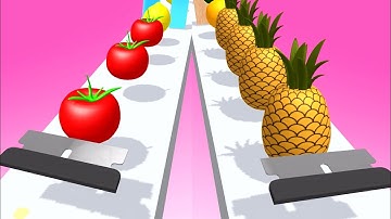 Slicer Runner Game! Very Satisfying and Relaxing ASMR Slicing Video