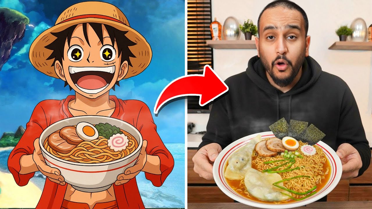 طبخت اكل الأنميات والأفلام بنفس الشكل… ما توقعت النتيجه🤯🔥