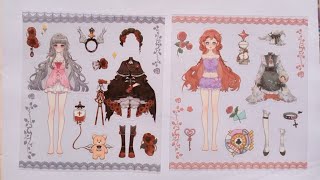 Anime stickers Book dress up 💕 Decorate with stickers Anime✨#kawaii #satisfying #asmr #paperdiy