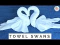 How to Fold A Towel Animal: Swan Towel Folding - 2 Birds & Heart in Resort, Hotel, Bed & Guest Room