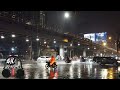 [4K] Walking in Heavy Rain at Night in Bangkok | Rainy Season in Thailand