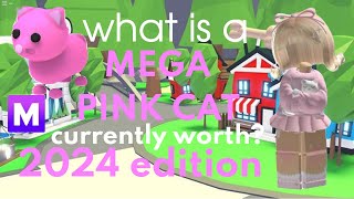 What is a MEGA pink cat worth in 2024? [adopt me trading video]