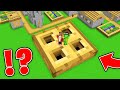 Jj and mikey found the biggest trapdoor in villager in minecraft maizen