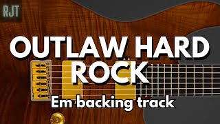 Outlaw Hard Rock Backing Track For Guitar In E Minor