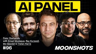 AI Panel Discussion W/ Emad Mostaque, Ray Kurzweil, Mo Gawdat & Tristan Harris | EP #96