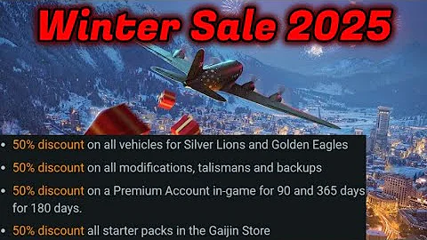Winter Sale 2025 - Details - GE + SL Vehicle Discounts, Premium Account, & More! [War Thunder]