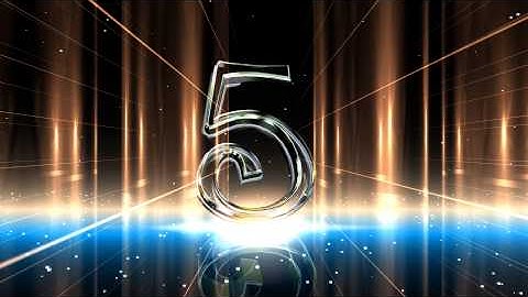 4K 60FPS UHD 3D Mirrored Countdown Number Shine Flare Animation AA VFX