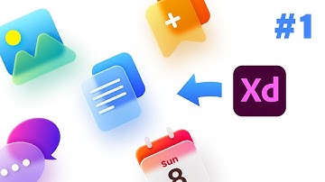How to make Glassmorphic Icons | Adobe XD