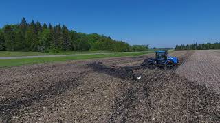 Gates Manufacturing Coulter Harrow In Unworked Corn Ground