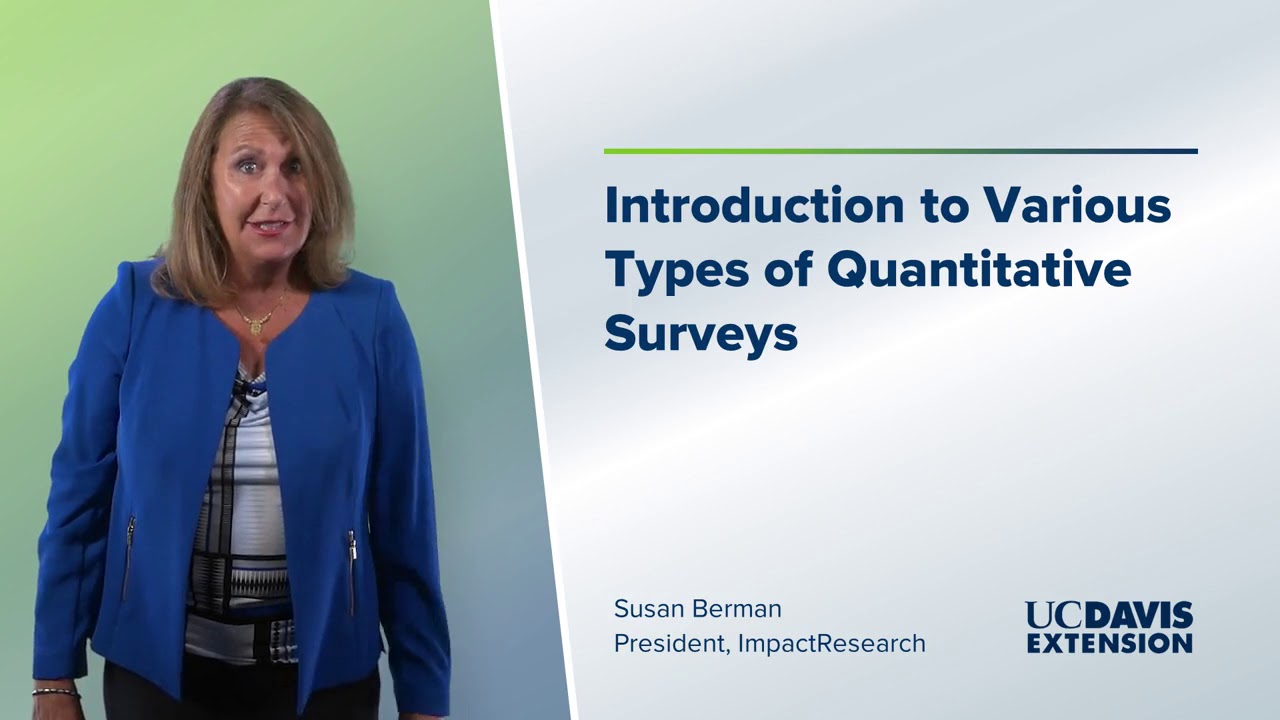 Introduction to Various Types of Quantitative Surveys - Quantitative Research