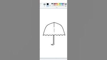 How to draw in ms paint | paint in computer| umbrella