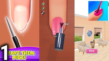 Nail Salon 3D Gameplay / Walkthrough Part 1 | IOS & Android Game!