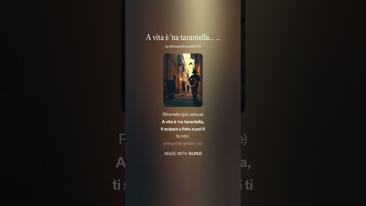 A vita è ‘na tarantella… e iu sugnu senza fiatu radio edit
