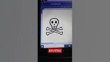 skull ☠️ & crossbones ☠️ symbol in ms word #shorts #skull