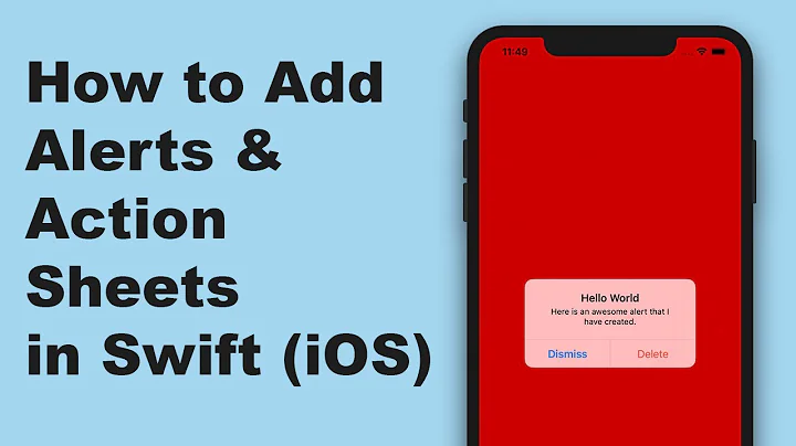 How to Add Alerts & Action Sheets in Xcode 11 - Swift 5 (iOS for Beginners)
