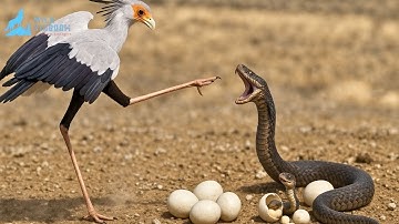 Ruthless Africa: Venomous Snake vs Killer Bird of the Savanna #naturedocumentary | Wild Kingdoom