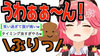 うんこを漏らして泣いてしまう赤ちゃんみこち【ホロライブ切り抜き】