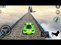 Impossible Stunt Car Tracks 3D: Green Car Driving Stunts Levels 13 & 14 - Android GamePlay