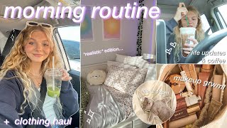 MY *realistic* MORNING ROUTINE: life updates, grwm, back to school clothing haul, &amp; summer vlog 2023