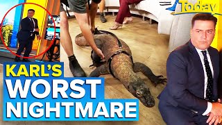 Largest lizard on earth has Karl running scared | Today Show Australia