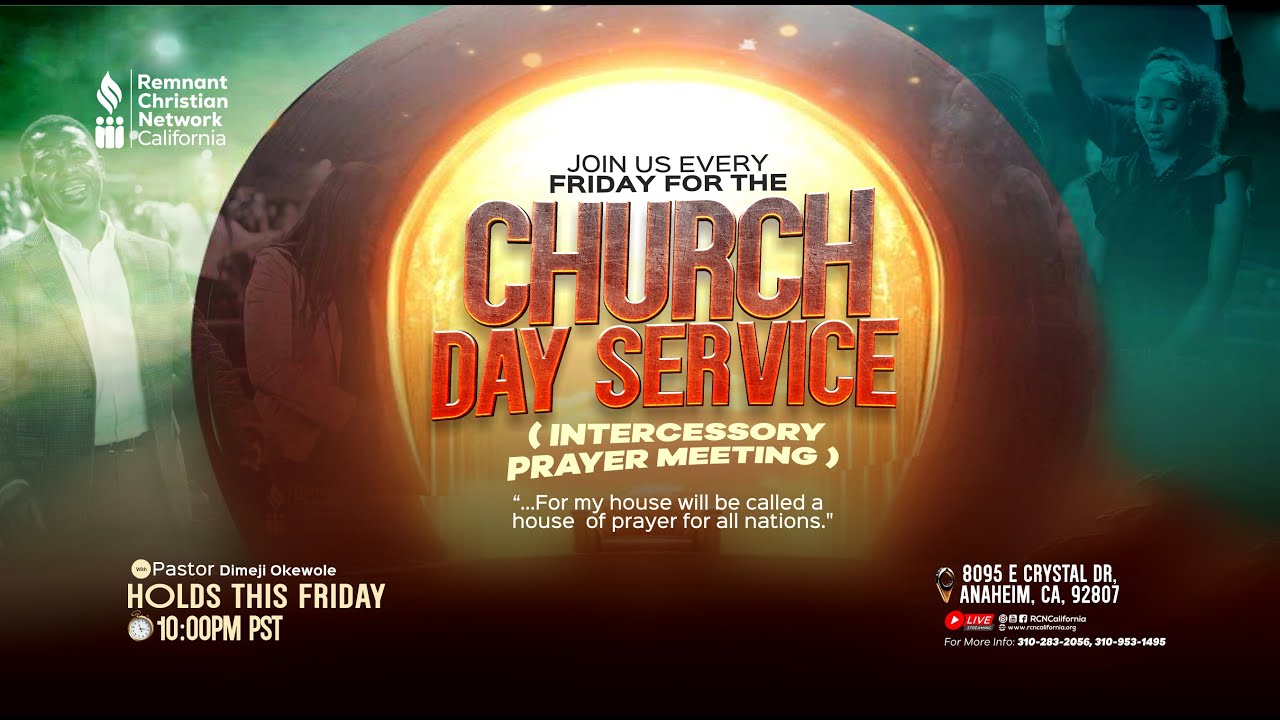 INTERCESSORY PRAYER MEETING|| CHURCH DAY SERVICE || 1/23/26