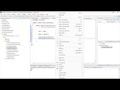 java for beginners in Amharic; Explicit casting