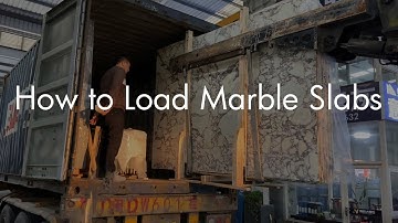How to Loading the Marble Slabs into Container in Chinese Marble Factory Workshop
