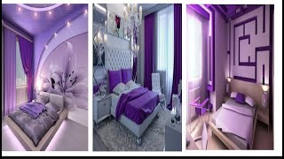 غرف نوم باللون البنفسجي/Purple bed rooms