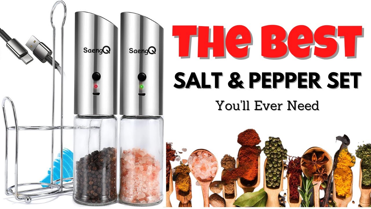 Salt Pepper Grinder Battery Operated Salt Pepper Grinder Battery Operated  Gravity Induction Electric Salt Pepper for Salt
