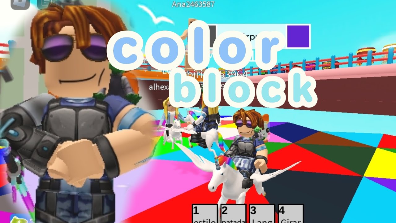 jugando color block en Roblox - YouTube