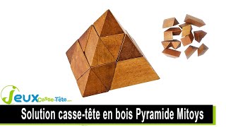 Solution casse -tête en bois pyramide