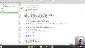 Bitboard CHESS ENGINE in C: implementing ITERATIVE DEEPENING