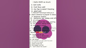 Thumbnail of the hate 2025 #ihate #mylife
