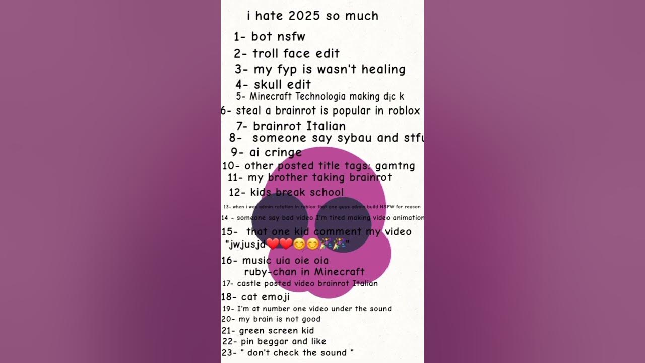 the hate 2025 #ihate #mylife